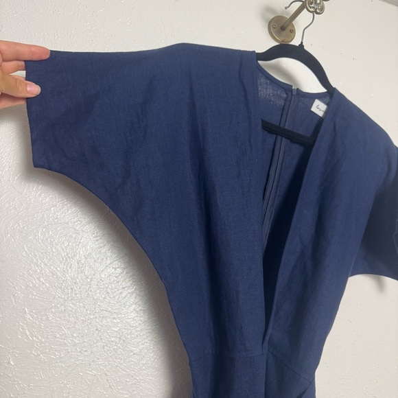 Love‎ and Confuse Aurora Linen Jumpsuit Navy - Picture 8 of 10